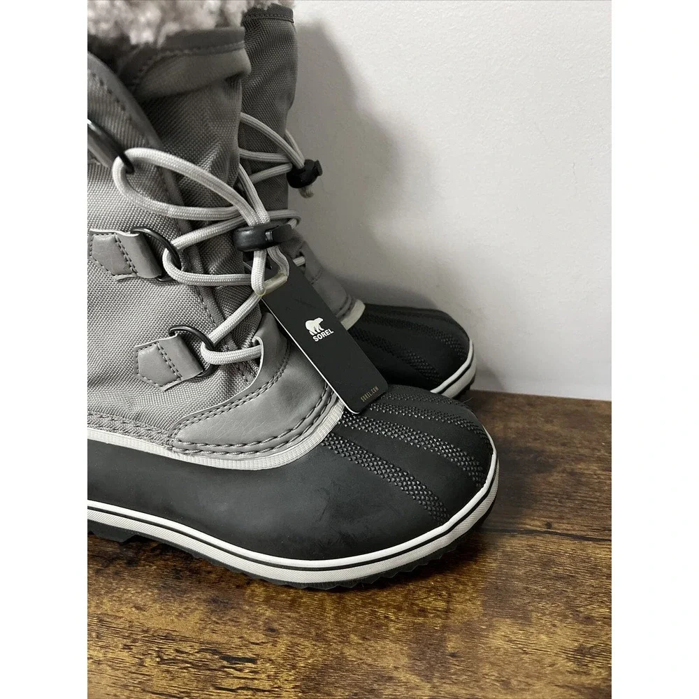 NEW Sorel Yoot Pac Nylon QUARRY/DOVE GRAY -‎ Size 5 Little Kid’s Youth Boots